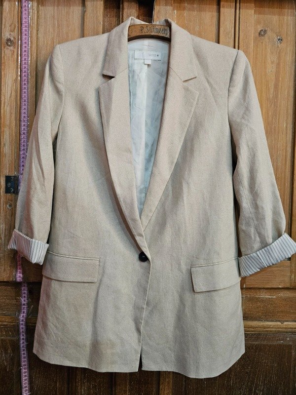 Producto - Blazer Zara Lino Beige t.S