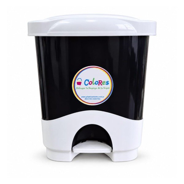 Producto - CESTO 16 LITROS PEDAL (BLANCO Y NEGRO)