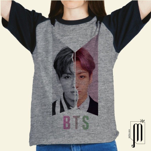 Remera gris unisex BTS Jungkook JK