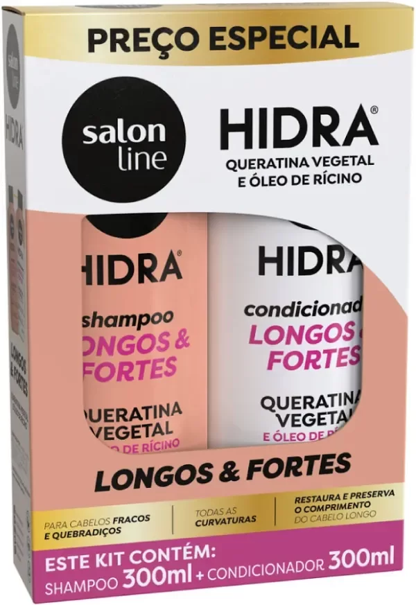 Producto - HIDRA KIT SHAMPOO+ACONDICIONADOR KERATINA Y ACEITE DE RICINO 2x300ML