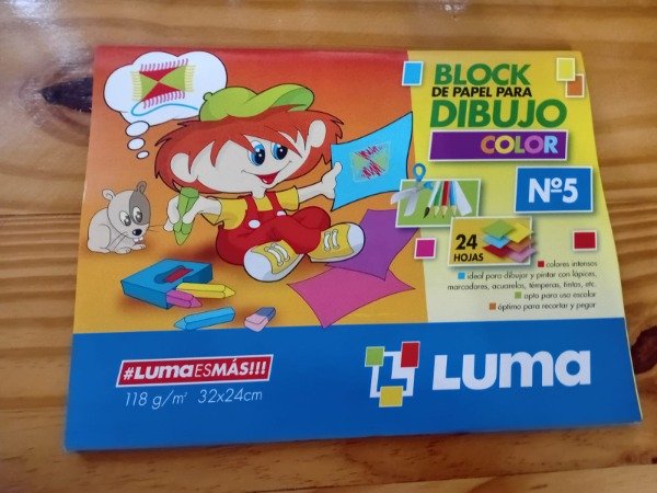 Producto - Blocks de dibujo de Colores numero 5 Luma x 24 hojas de 118grs 32cmx24cm