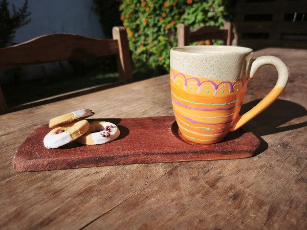 Producto - Set Taza y Tabla " Ondas y Líneas"