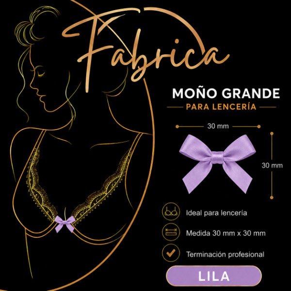Producto - Moño Grande Lila (1 unidad)- Teñido