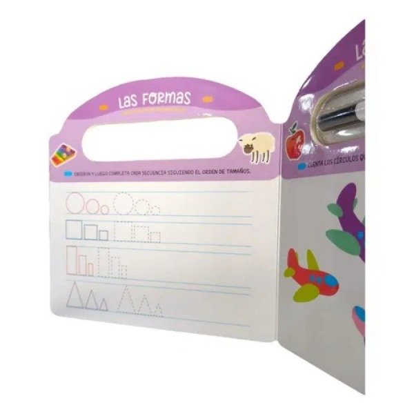 Producto - Libro Infantil de Actividades Reutilizable - Formas y Figuras - 2