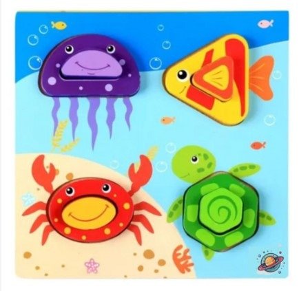 Producto - ROMPECABEZAS ENCASTRABLE AMIGOS DEL MAR