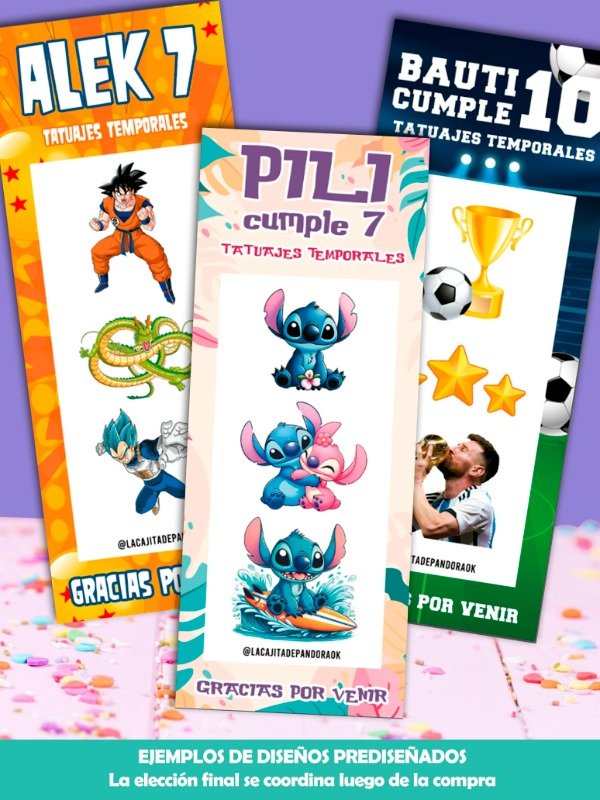 Producto - TRÍO VERTICAL DE TATUAJES PREDISEÑADOS