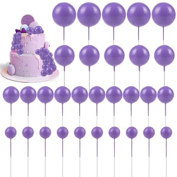 Producto - Set de esferas plasticas violeta pastel 20 unidades
