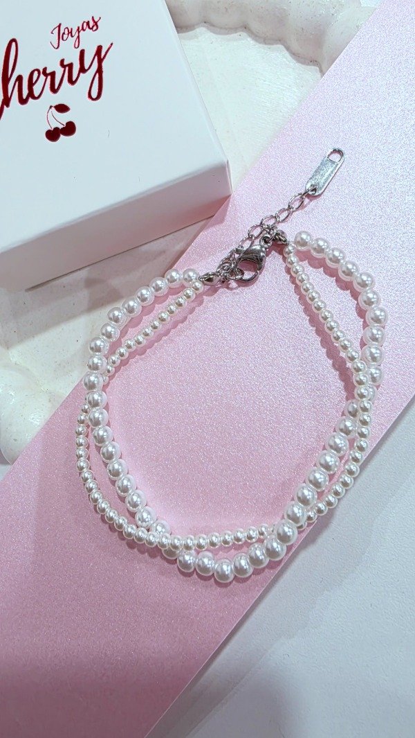 Producto - Pulsera perlas doble AQ - 0