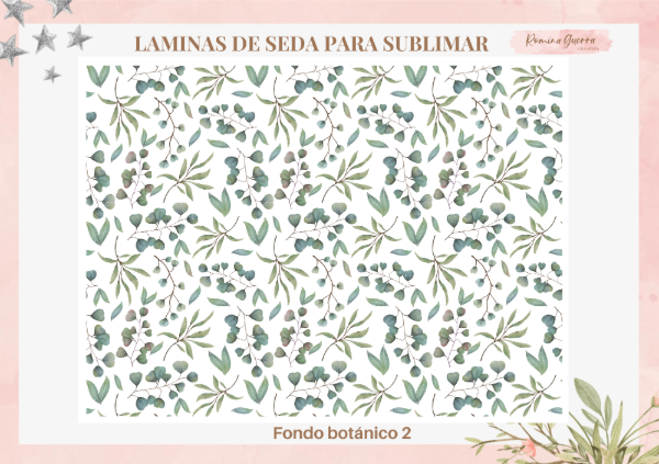 Producto - Laminas de seda para sublimar - Fondo botánico 2