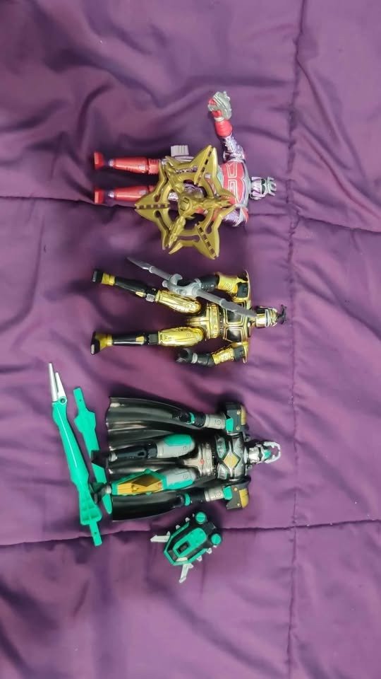 Producto - Beetleborg Set x3 Gold Silver Purple 1997 Original BANDAI - 4
