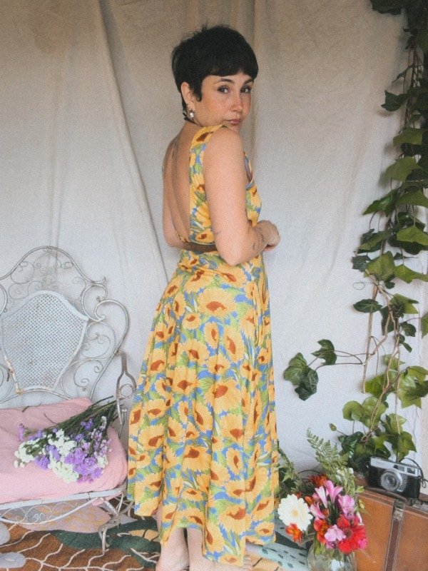 Producto - Vestido Nelida Amelia "Girasoles" - 1