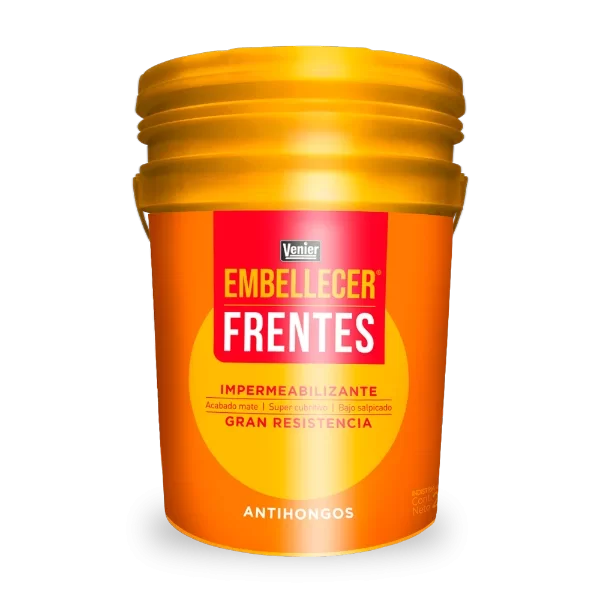 Producto - Latex Impermeabilizante Embellecer Frentes Venier Blanco 20 lts Acabado Mate