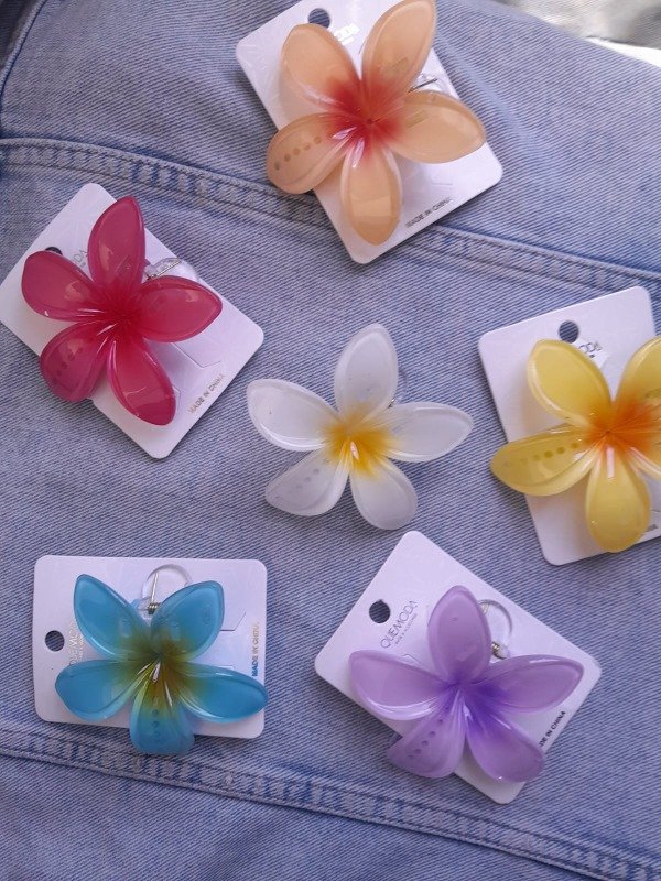 Producto - Broche pinza flor hawaiana