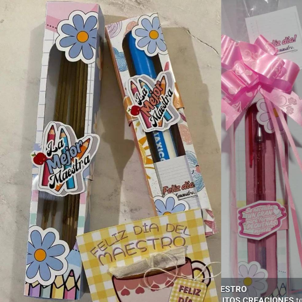 Producto - Caja para lapiceras las mas virales Dia del maestro