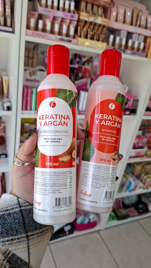 Producto - Shampoo y acondicionador KERATINA Y ARGAN frilayp