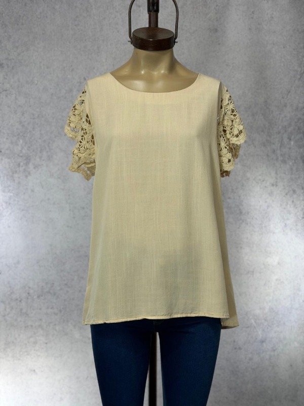 Producto - BLUSA TRIAL BEIGE LINO IMPORTADA - 0