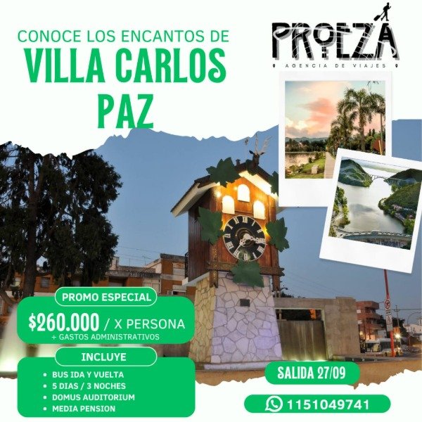 Producto - Villa Carlos Paz en Septiembre