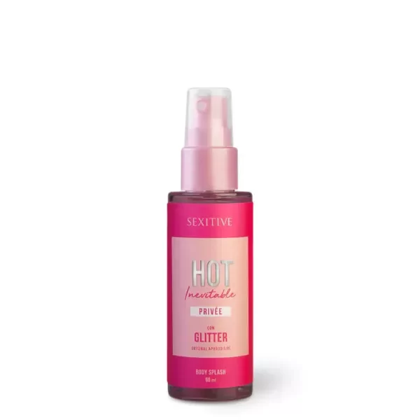 Producto - BODY SPLASH AFRODISÍACO CON GLITTER HOT INEVITABLE PRIVEÉ - 60 ML