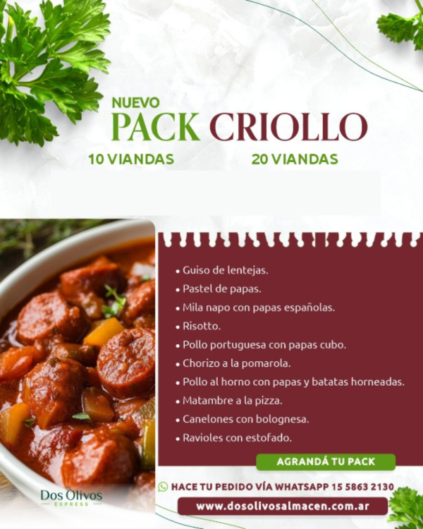 Producto - Pack Criollo x 20