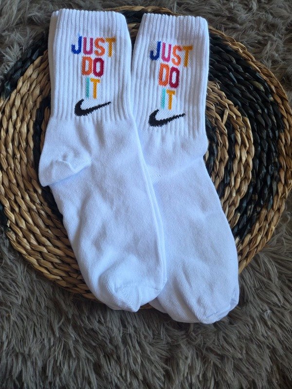 Producto - Medias 3/4 de algodon Just do it colores