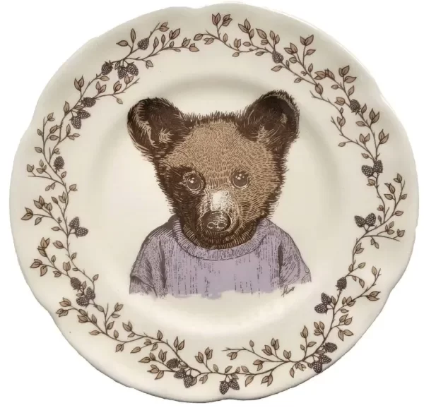 Producto - PLATO DE POSTRE ILUSTRADO OSO