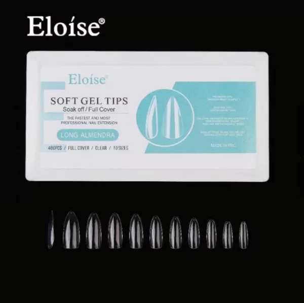 Producto - TIPS SOFT GEL LONG ALMENDRA x480 UNIDADES ELOISE