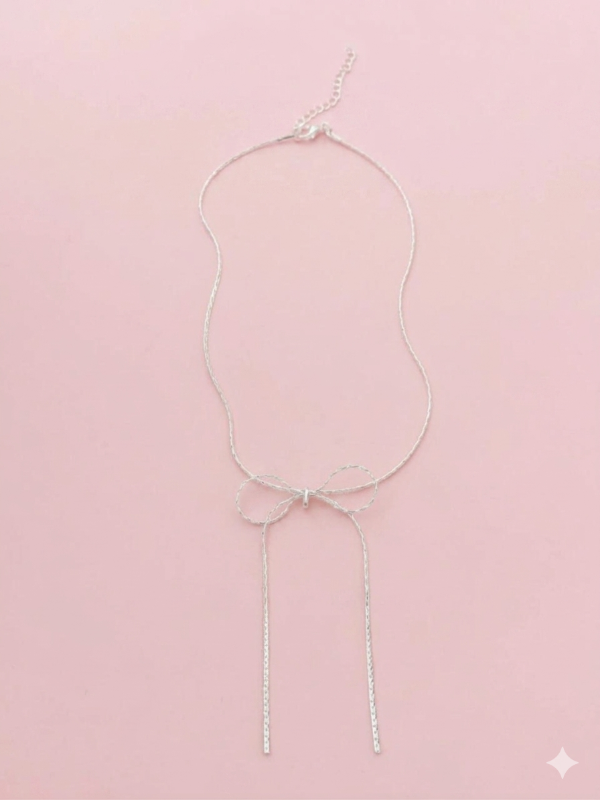 Producto - choker de acero blanco moño