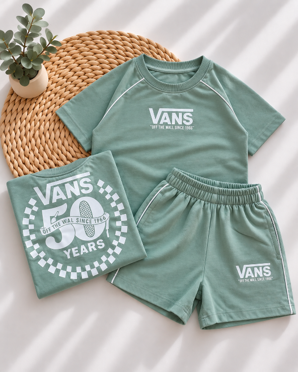 Producto - CONJUNTO VANS BEBÉ VERDE CLARO (REMERA + SHORT)