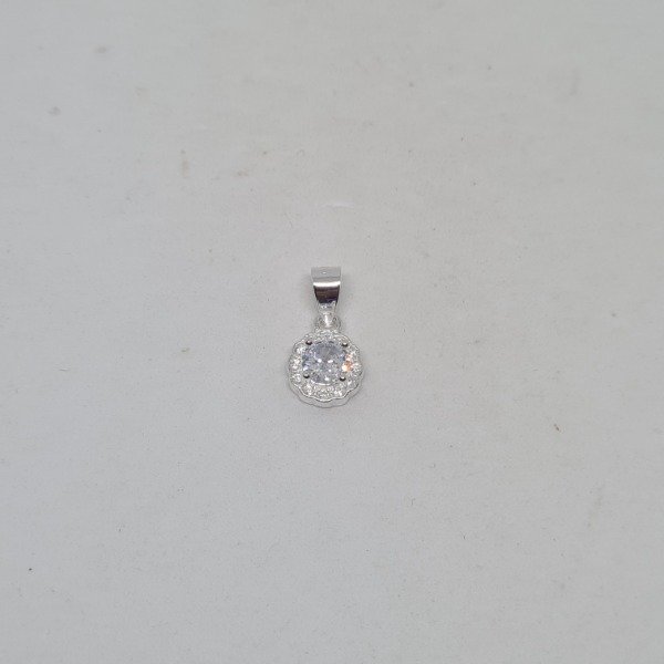 Producto - Dije piedra blanca y cubics - 0