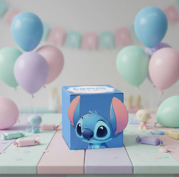 Producto - Caja Cubo Imprimible Stitch Editable - 3