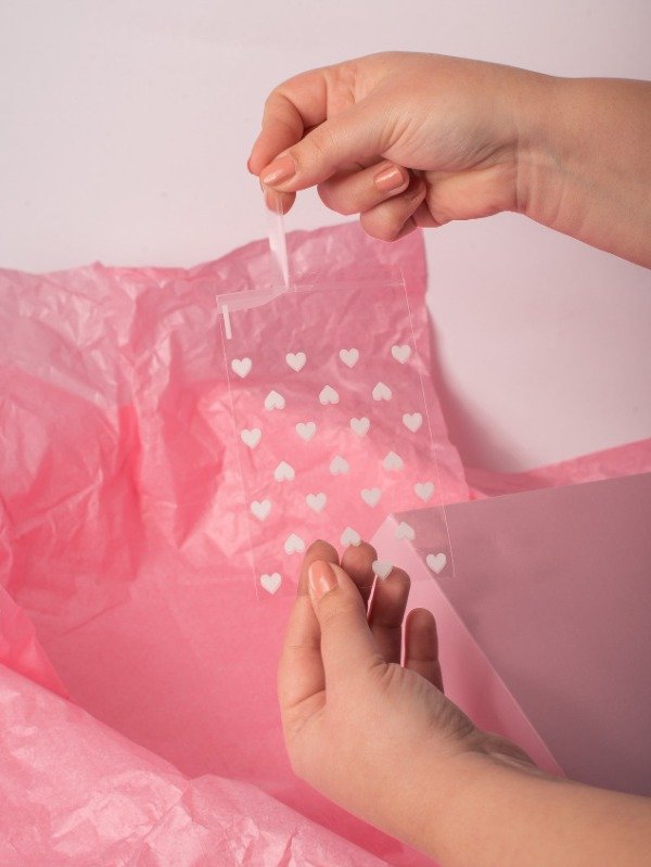 Producto - Bolsas con adhesivo Corazones