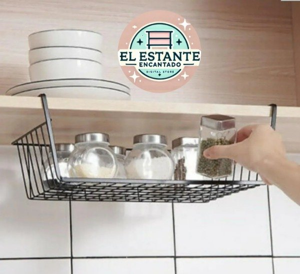 Producto - Organizador estante alacena cocina de Metal Colgante multiuso 30 x 21 x 12 cm