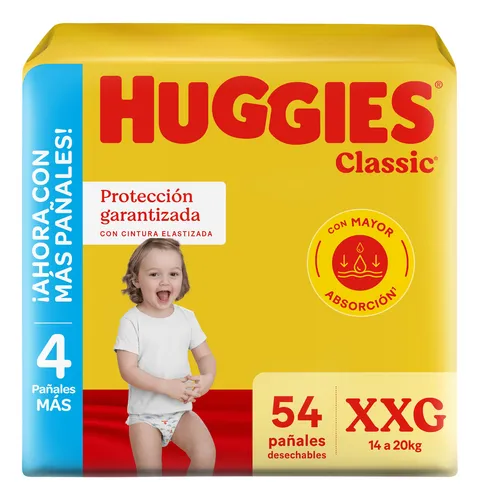 Producto - Huggies Classic ahorro talle xxg x 50 mas 4 pañales de regalo