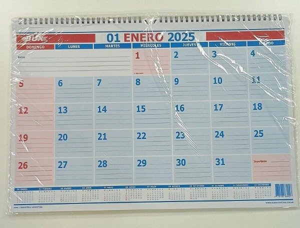 Producto - CALENDARIO PLANNER 2026 MENSUAL C/ESPIRAL 32x45cm