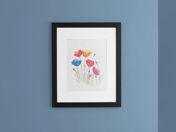 Producto - Amapolas en Acuarela Coloridas