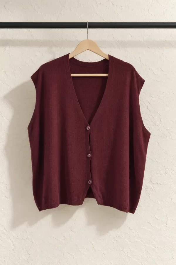 Producto - Chaleco con botón - hilo lycra - 1