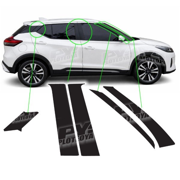 Producto - Calcos Parante para Nissan Kicks 2017 al 2025 - Lado Acompañante