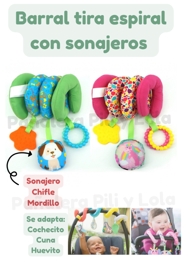 Producto - Barral tira espiral con sonajeros