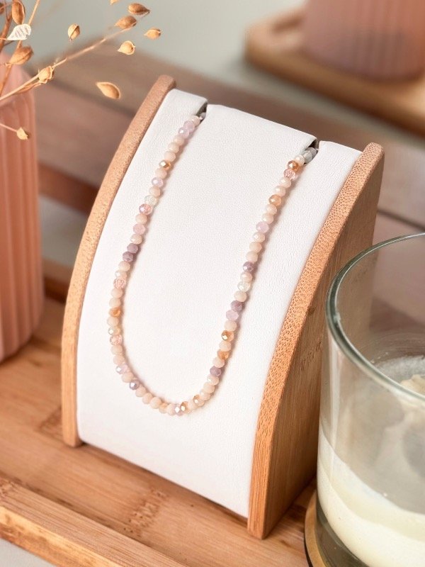 Producto - Collar cristales mix rosa