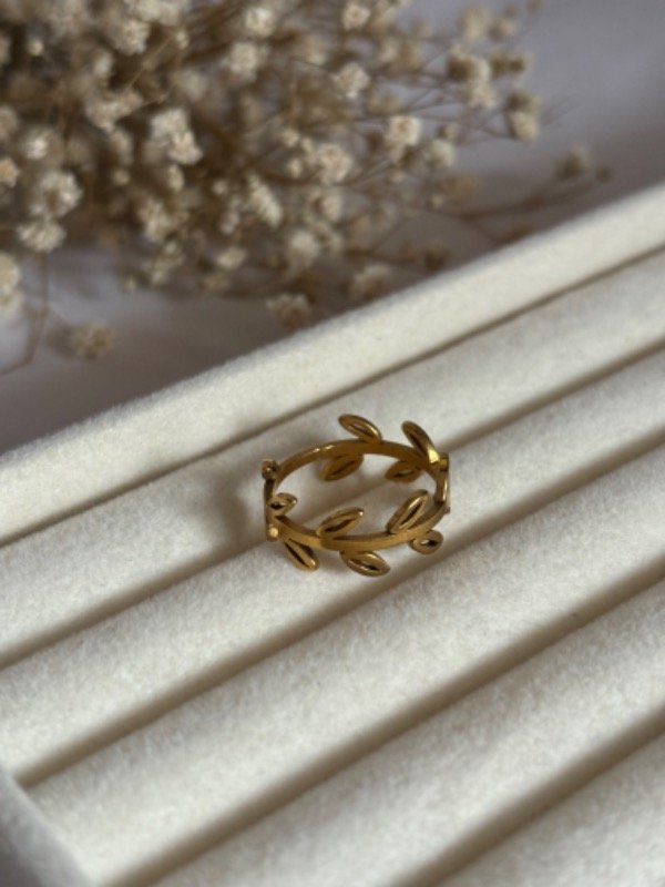 Producto - Anillo modelo 1 acero dorado