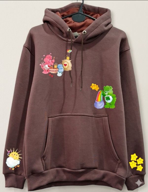 Producto - Buzo Canguro Algodon Ositos Cariñosos Marrón Avellana