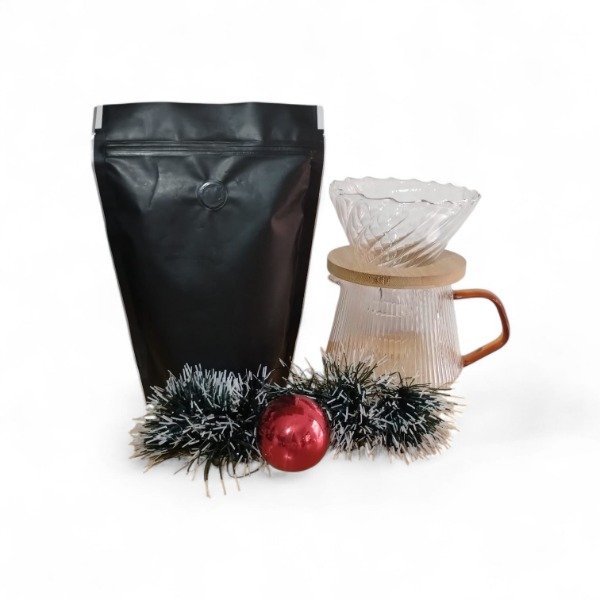 Producto - Promo Fiestas, Cafetera V60 con jarra + filtros + 250gr de café de especialidad