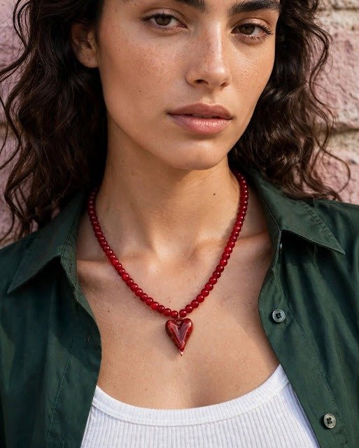 Producto - COLLAR RESINA CHERRY