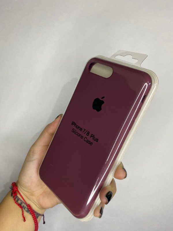 Producto - Iph 7 plus y iph 8 plus silicona case vino tinto