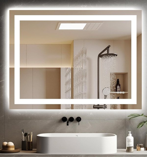 Producto - Espejo Desempañador y Luces Led 100x70cm