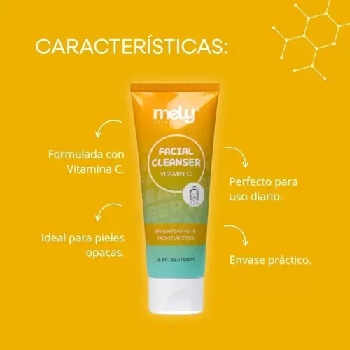 Producto - Limpiador facial con vitamina c mely leche limpiadora