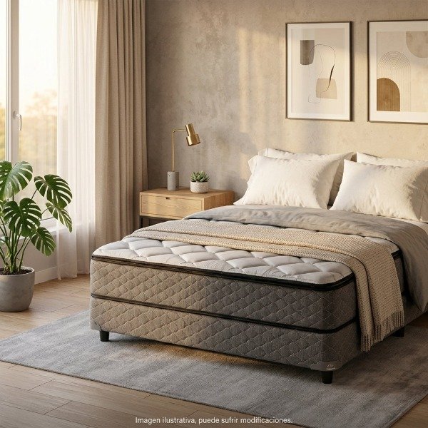 Producto - Sommier y Colchón Piero Nova Doble Pillow Top 190x140 - 0