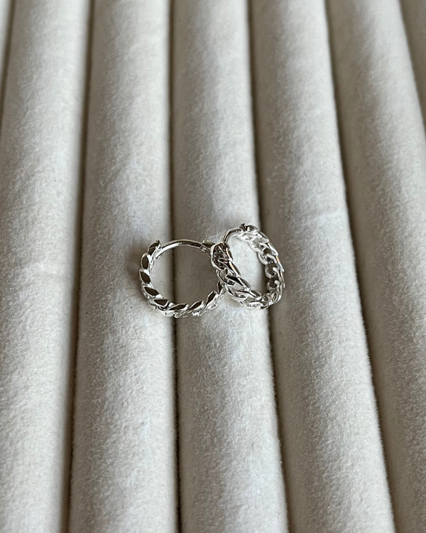 Producto - Argollas con cadena de plata 925 1.3cmd