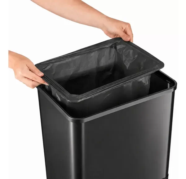 Producto - Tacho De Basura Inteligente Apertura Sensor Acero Inoxidable 50L y 30L Negro - 6