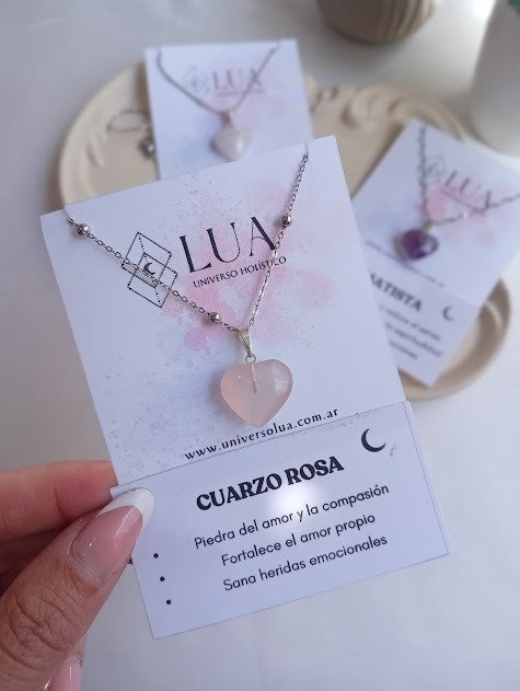 Producto - Collar piedrita corazón - Acero quirúrgico - 1